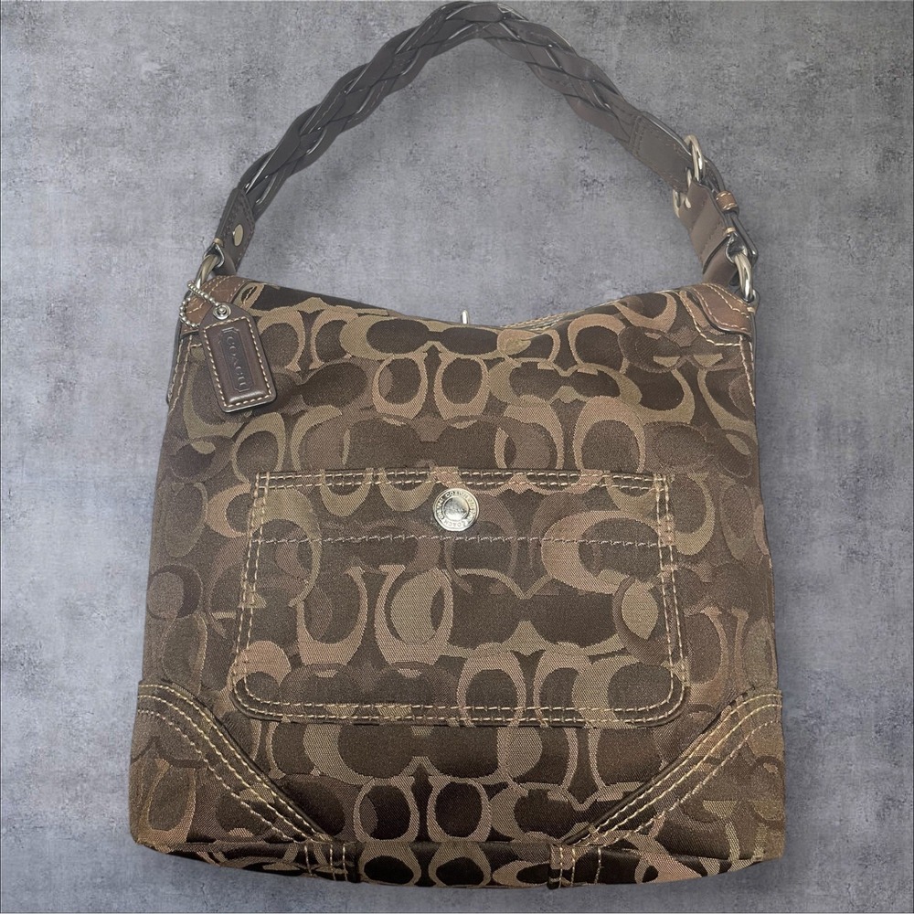 Vintage Y2K COACH Chelsea Soho Turn Lock Shoulder Hobo Bag 10990 Dark Brown - Picture 5 of 10